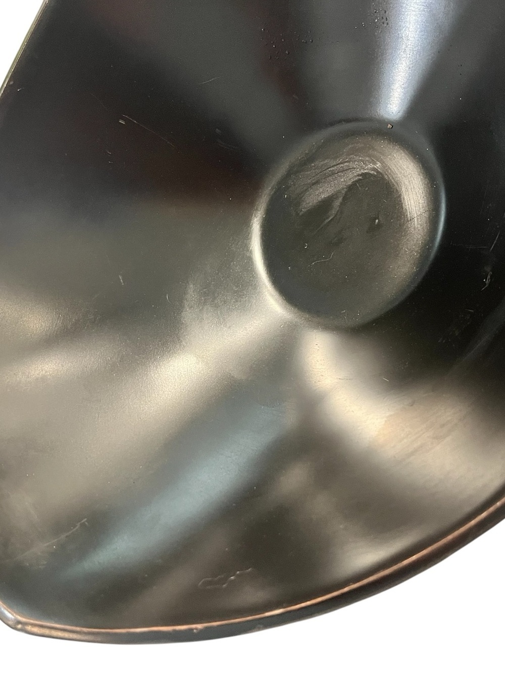 Mid Century Modern MCM Dansk Black Metal Fruit Serving Bowl 12” - Picture 7 of 10